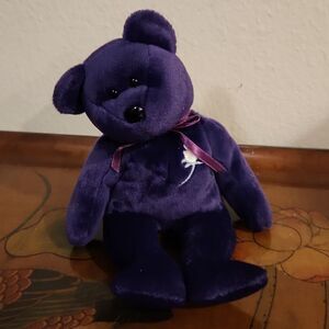 Ty Beanie Baby Princess 1997 Bear Plush Princess Diana P.E. Pellets